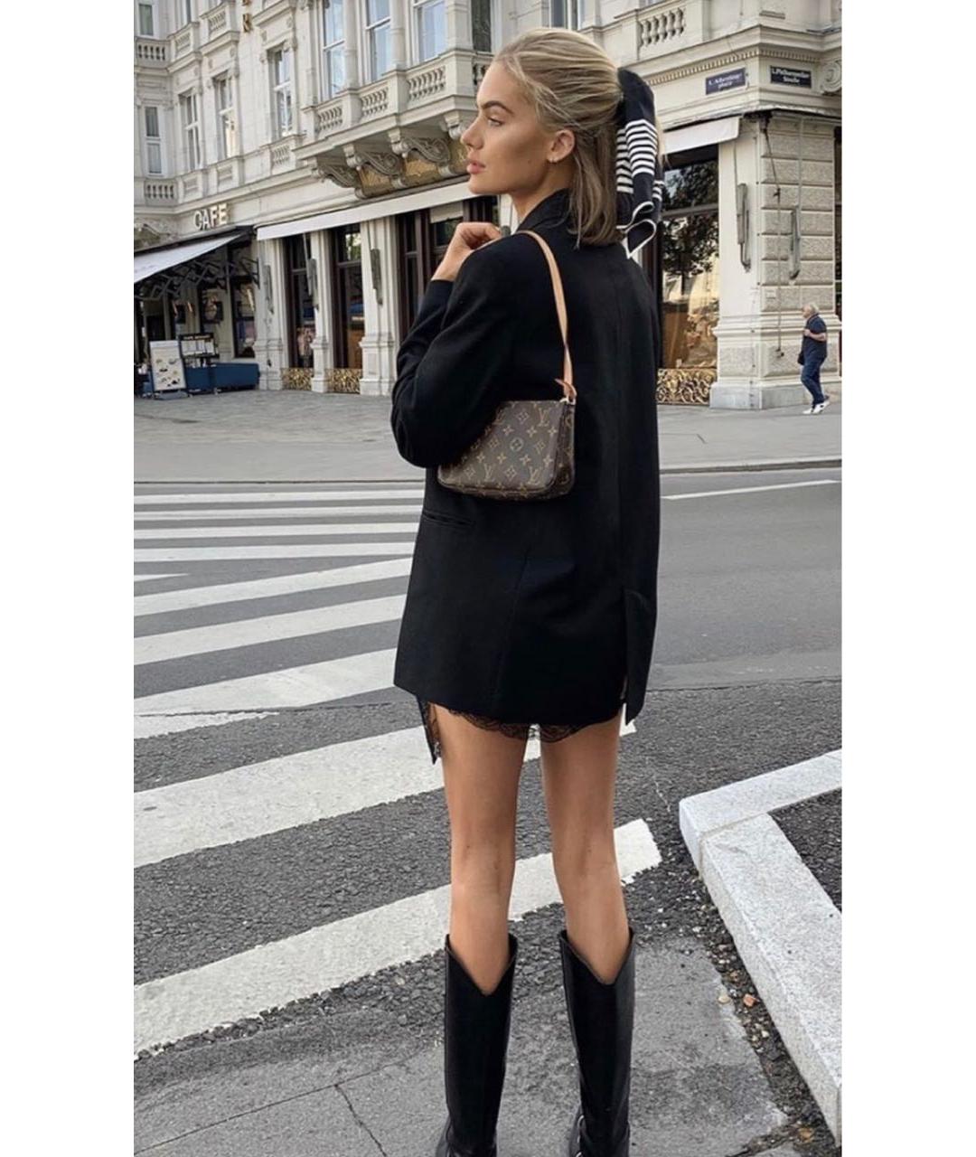 LOUIS VUITTON Коричневая кожаная сумка через плечо, фото 7