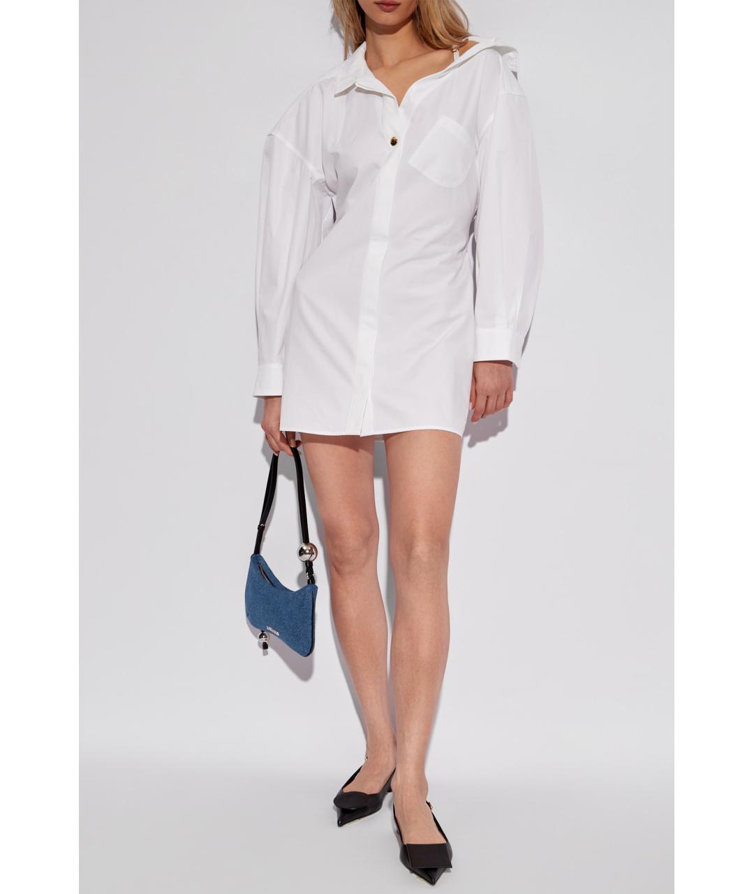 JACQUEMUS Белое коктейльное платье, фото 2