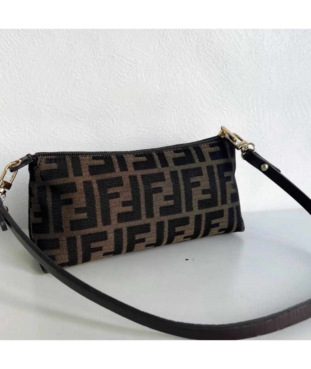 FENDI Коричневая сумка с короткими ручками, фото 10