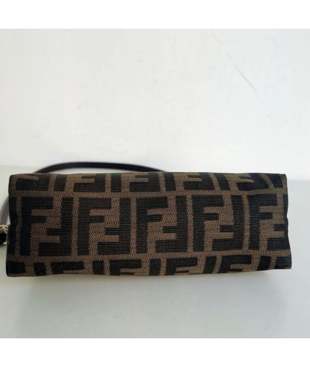 FENDI Коричневая сумка с короткими ручками, фото 7