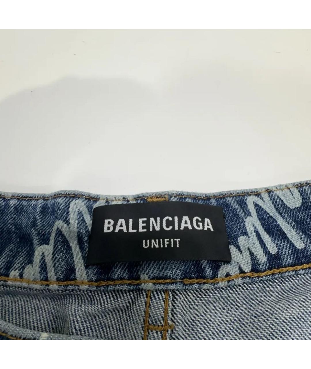 BALENCIAGA Голубые прямые джинсы, фото 4