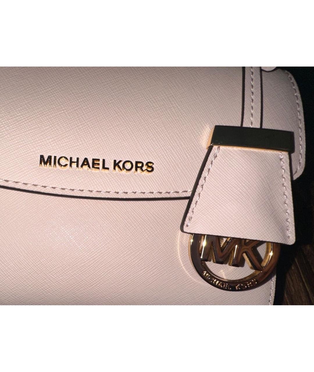 MICHAEL KORS Розовая кожаная сумка через плечо, фото 5