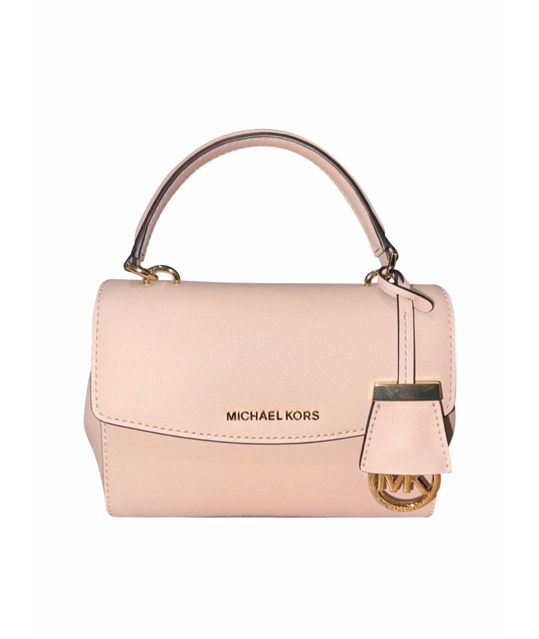 MICHAEL KORS Розовая кожаная сумка через плечо, фото 1