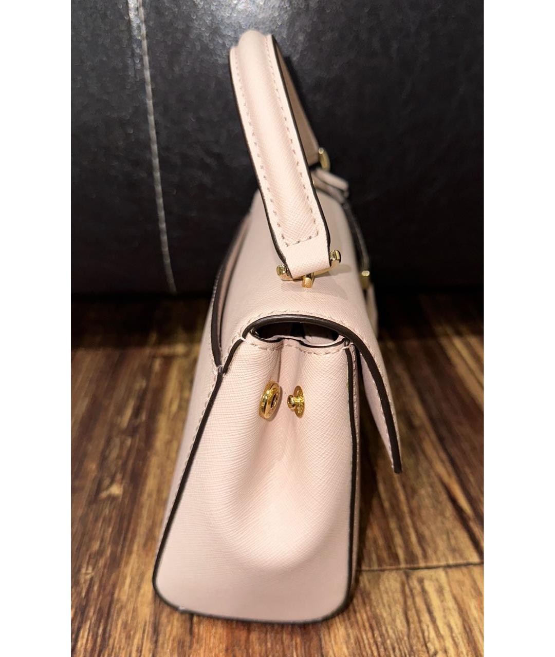 MICHAEL KORS Розовая кожаная сумка через плечо, фото 2
