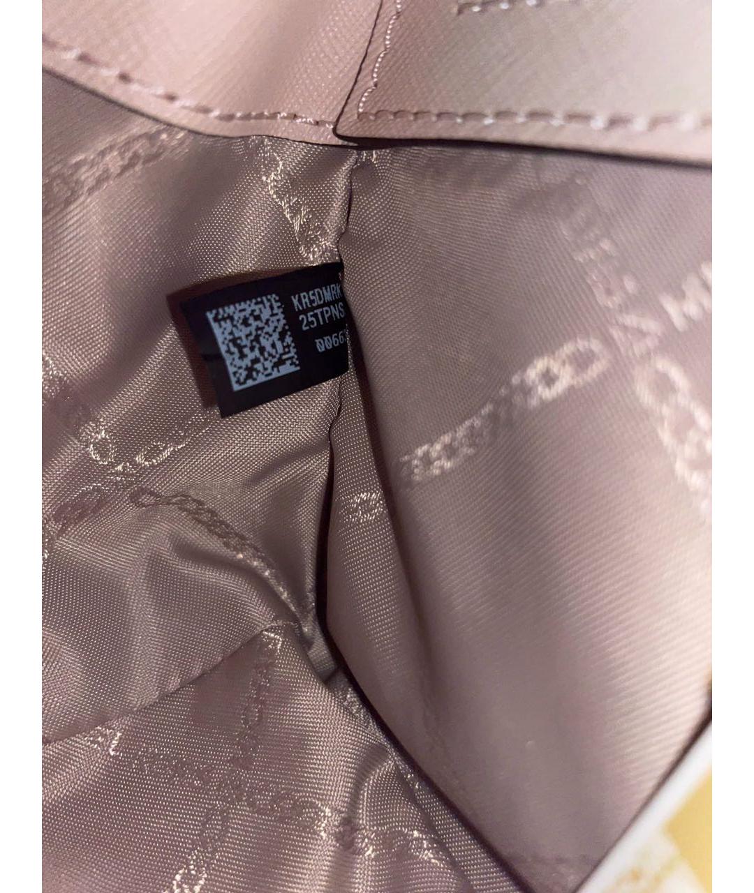 MICHAEL KORS Розовая кожаная сумка через плечо, фото 6