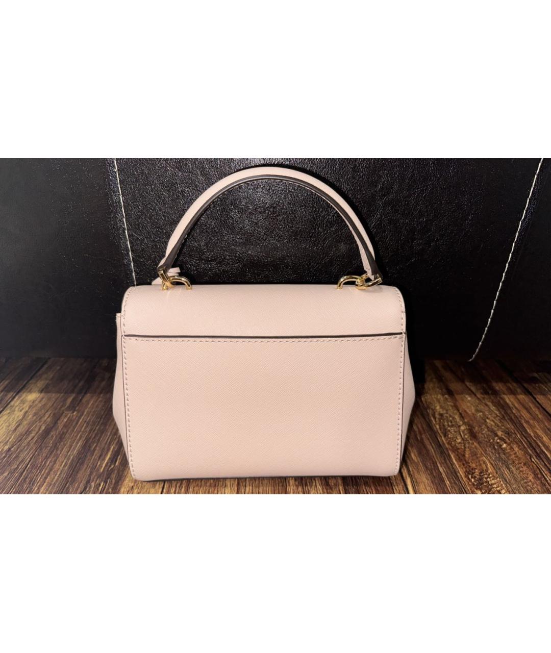 MICHAEL KORS Розовая кожаная сумка через плечо, фото 3