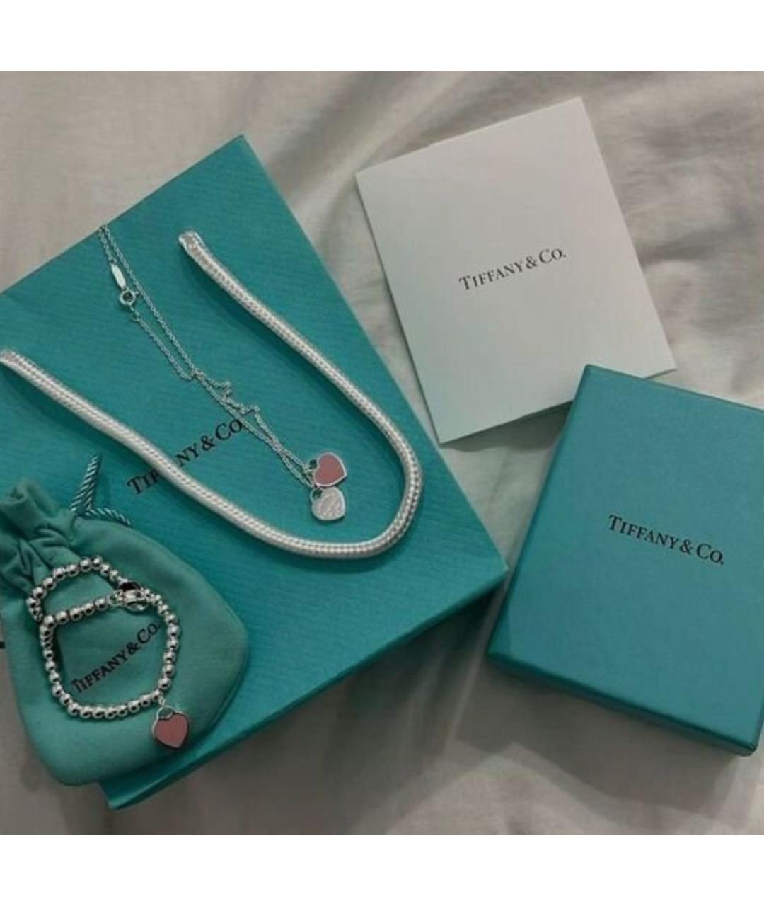 TIFFANY&CO Розовый серебряный браслет, фото 5