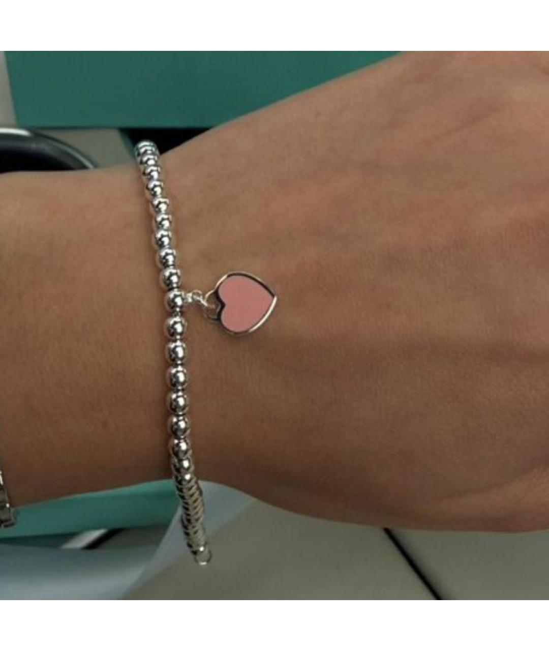 TIFFANY&CO Розовый серебряный браслет, фото 2