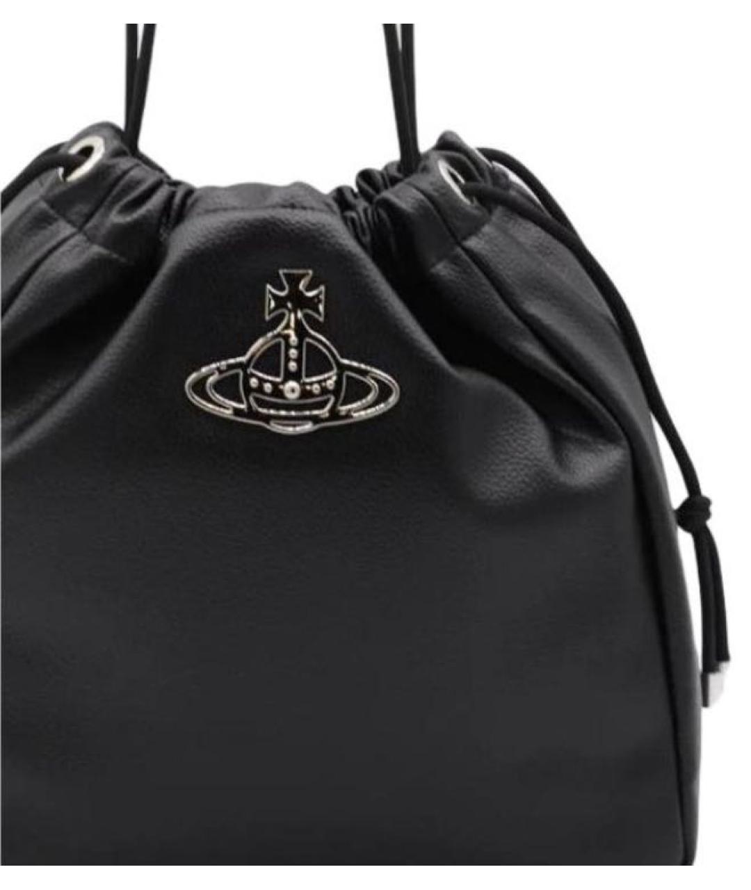 VIVIENNE WESTWOOD Черная сумка через плечо из искусственной кожи, фото 4