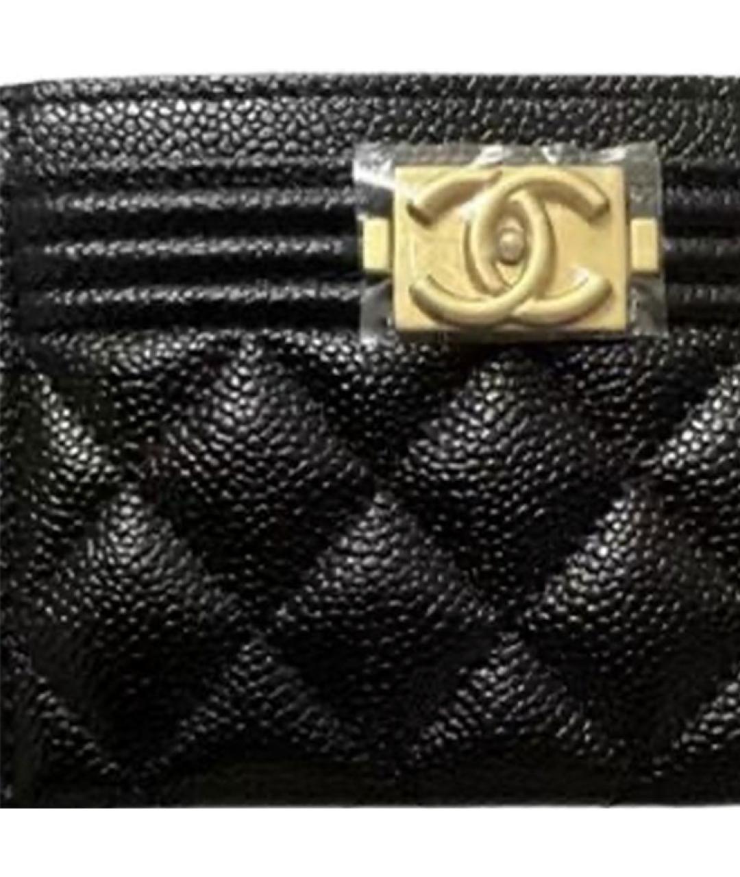 CHANEL Черный кожаный кардхолдер, фото 3