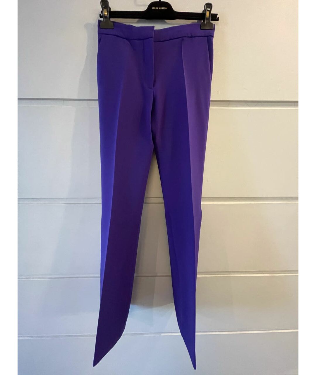 VICTORIA VICTORIA BECKHAM Фиолетовый шерстяной костюм с брюками, фото 2