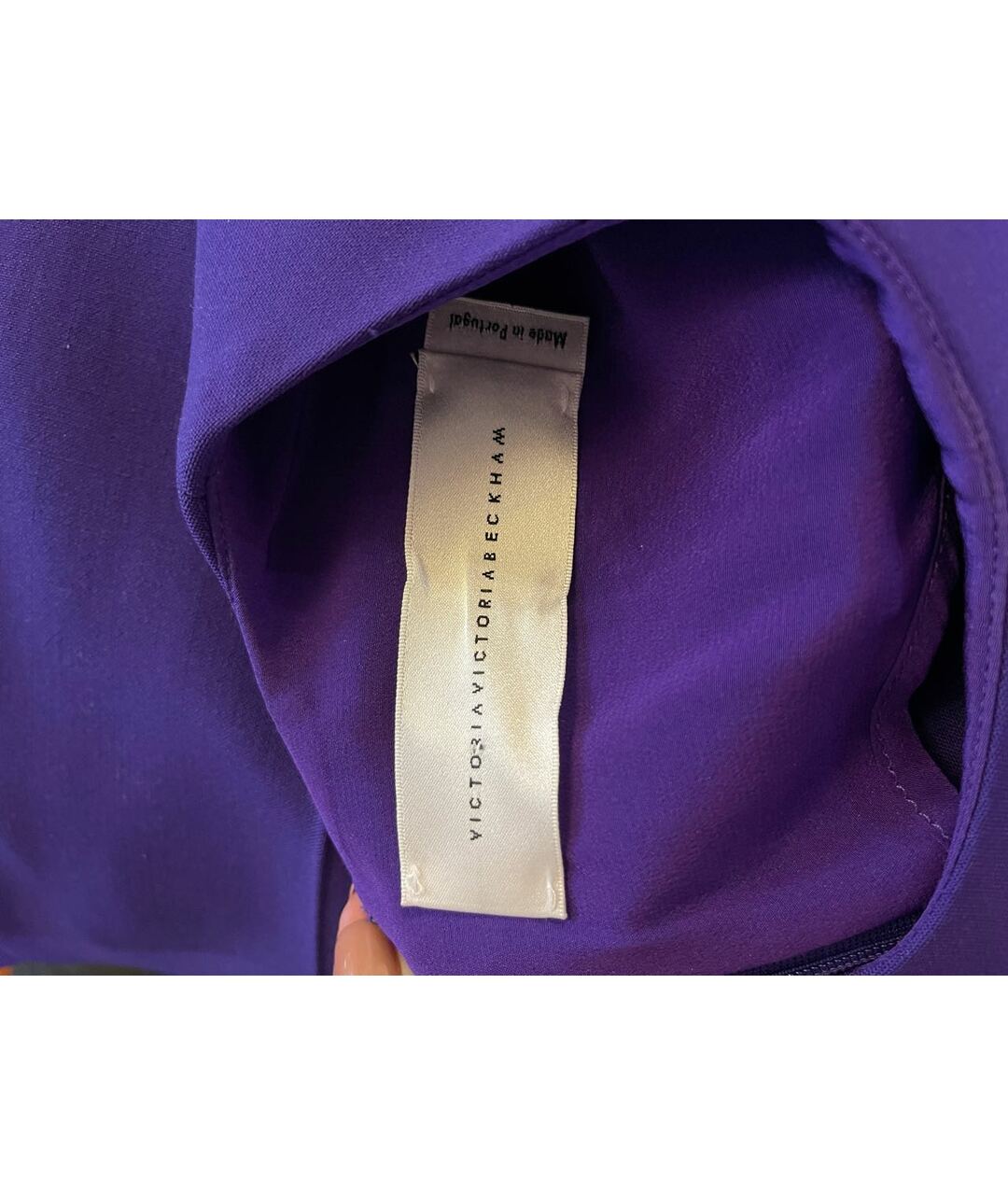 VICTORIA VICTORIA BECKHAM Фиолетовый шерстяной костюм с брюками, фото 3