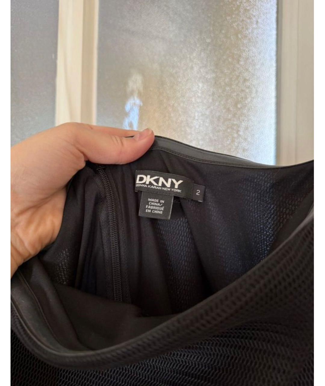 DKNY Черное полиэстеровое коктейльное платье, фото 2