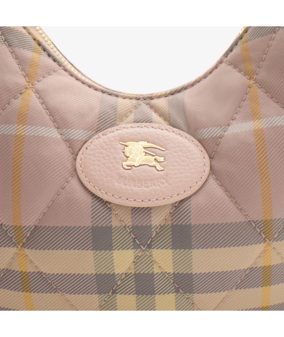 BURBERRY Розовая тканевая сумка через плечо, фото 7