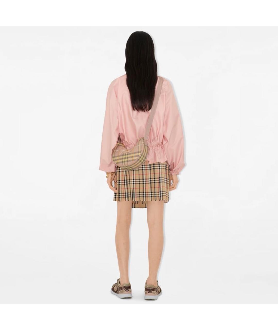 BURBERRY Розовая тканевая сумка через плечо, фото 4