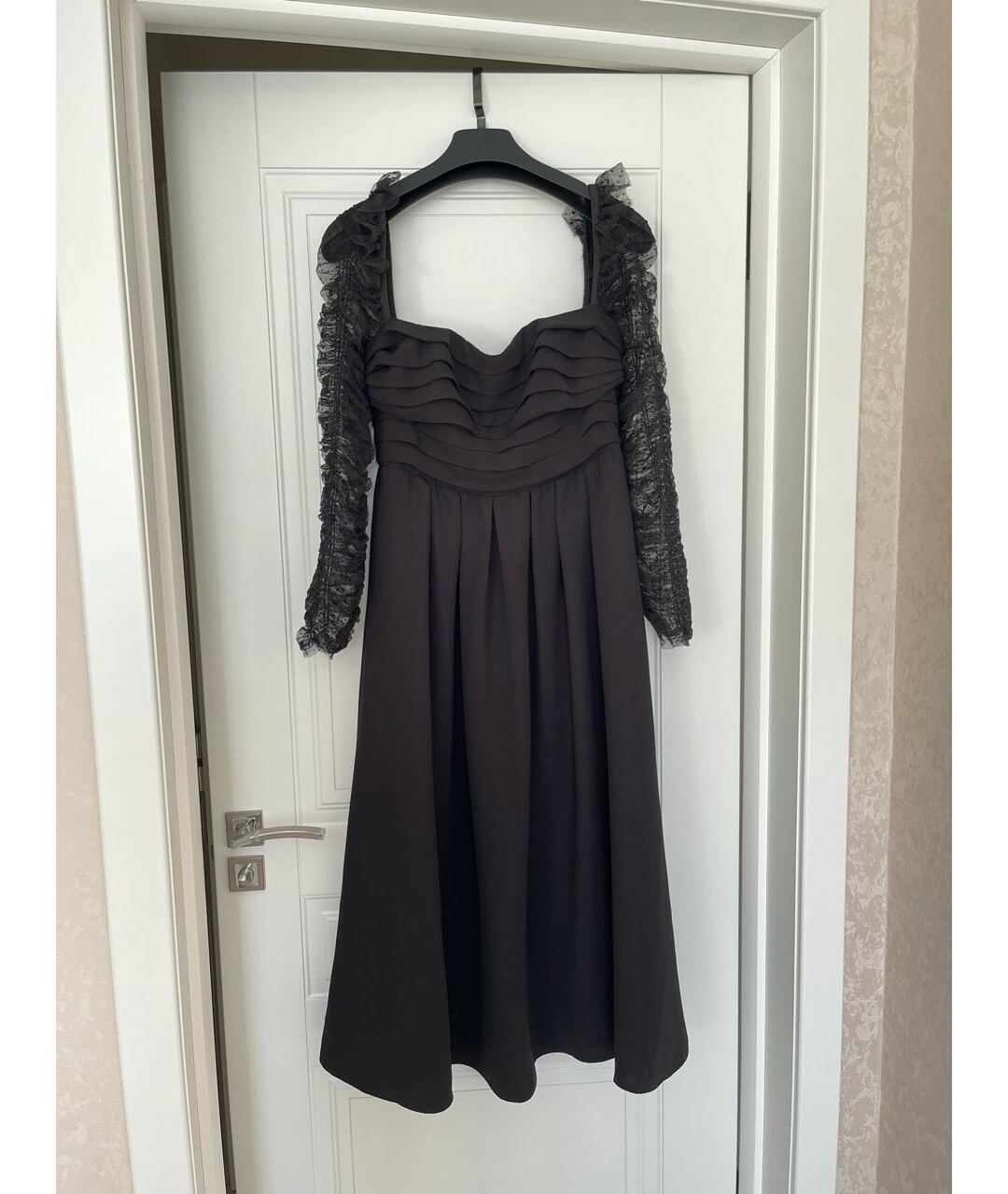 SELF-PORTRAIT Черное кружевное коктейльное платье, фото 5