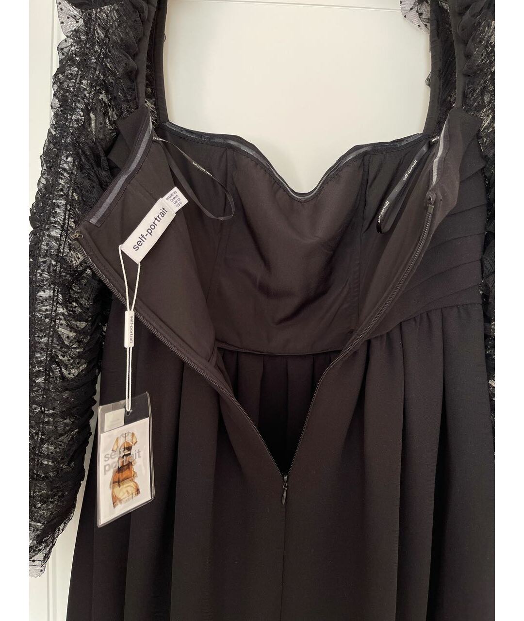 SELF-PORTRAIT Черное кружевное коктейльное платье, фото 3