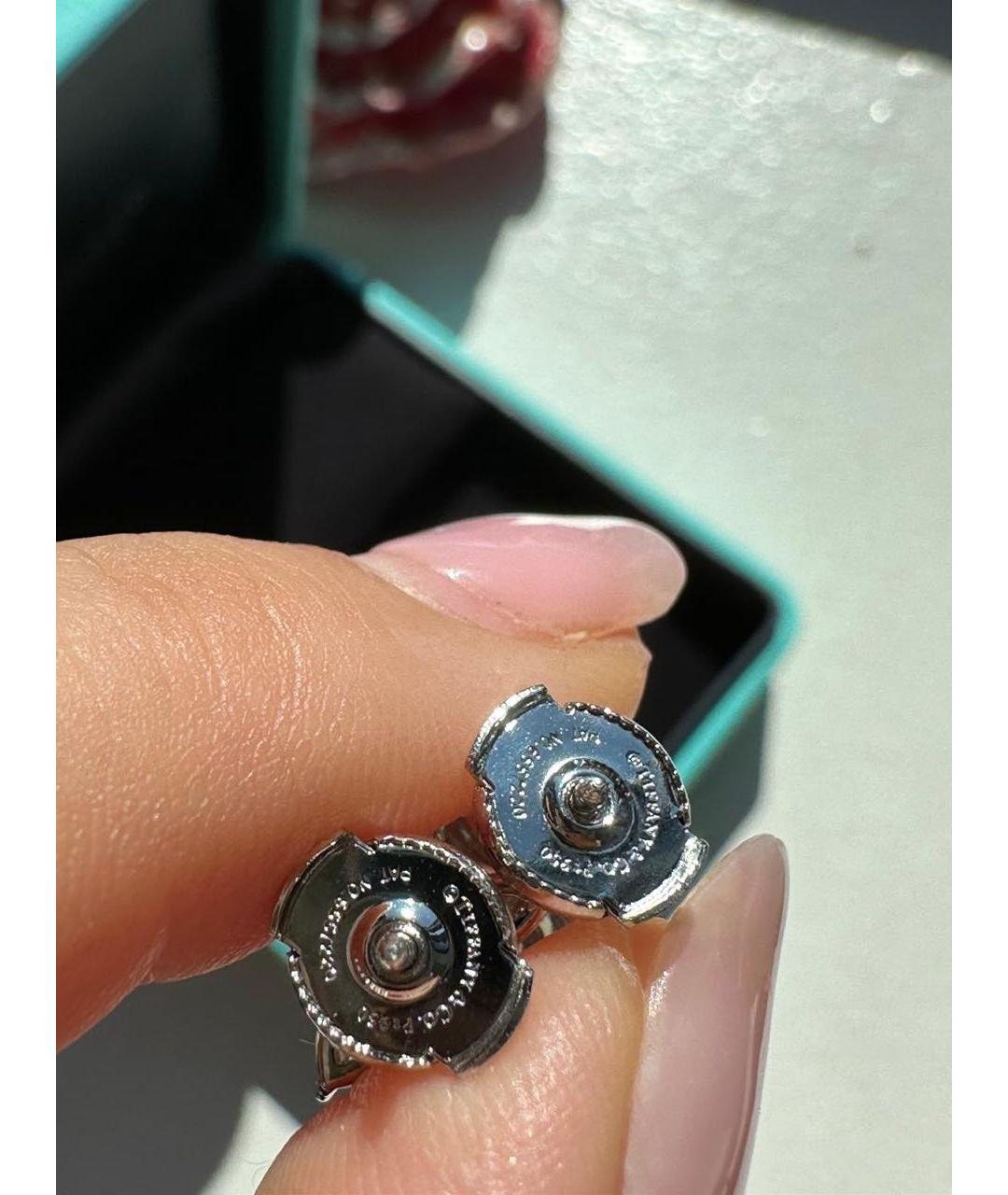 TIFFANY&CO Платиновые серьги, фото 7