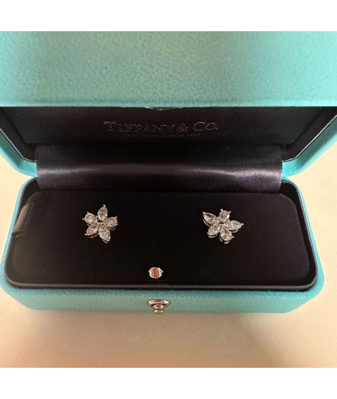 TIFFANY&CO Платиновые серьги, фото 2