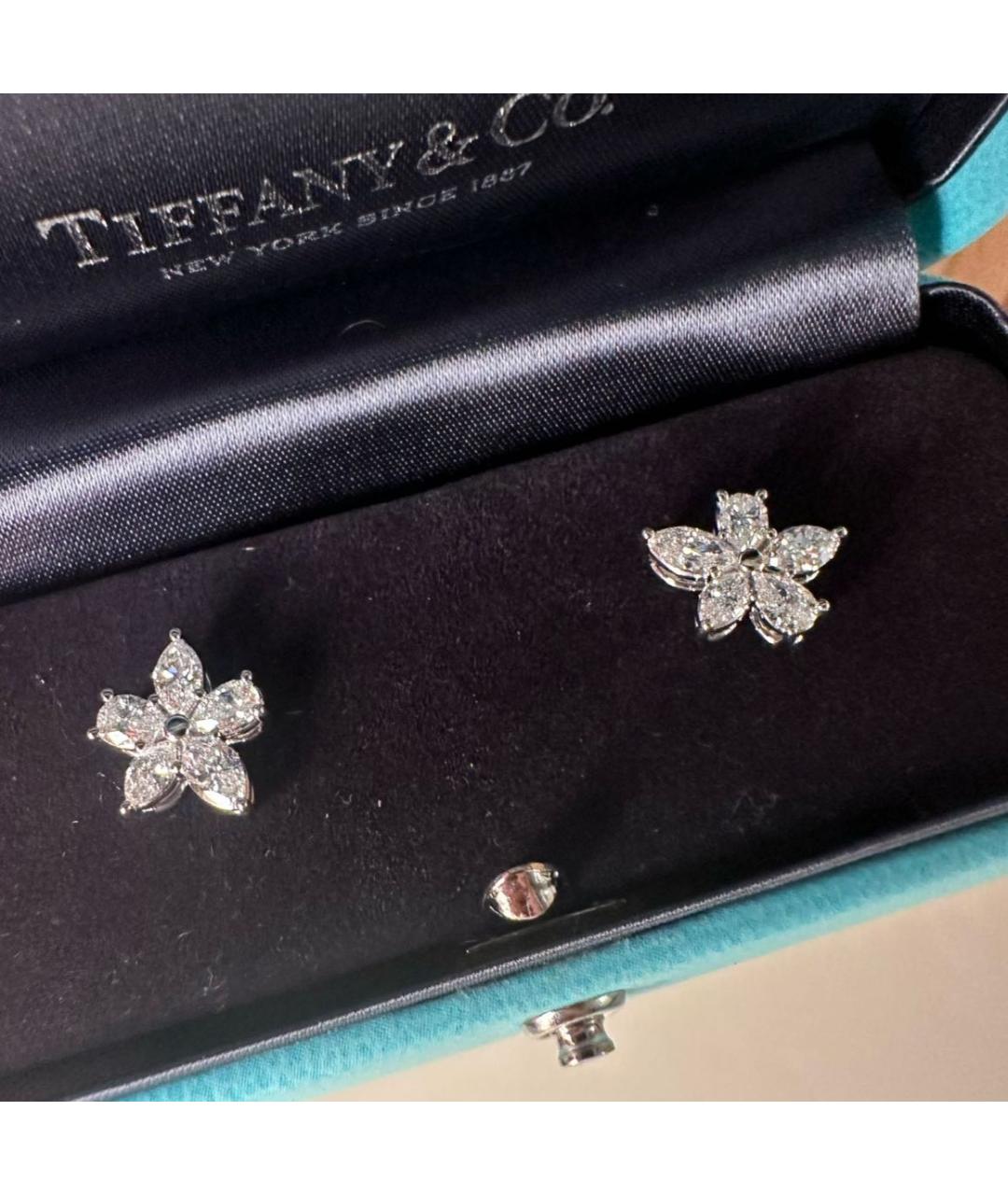 TIFFANY&CO Платиновые серьги, фото 8