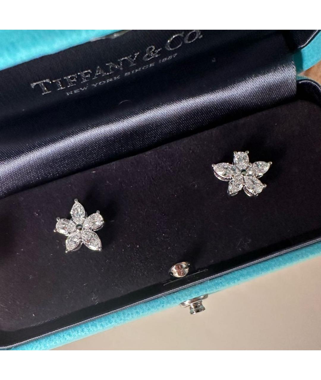 TIFFANY&CO Платиновые серьги, фото 5