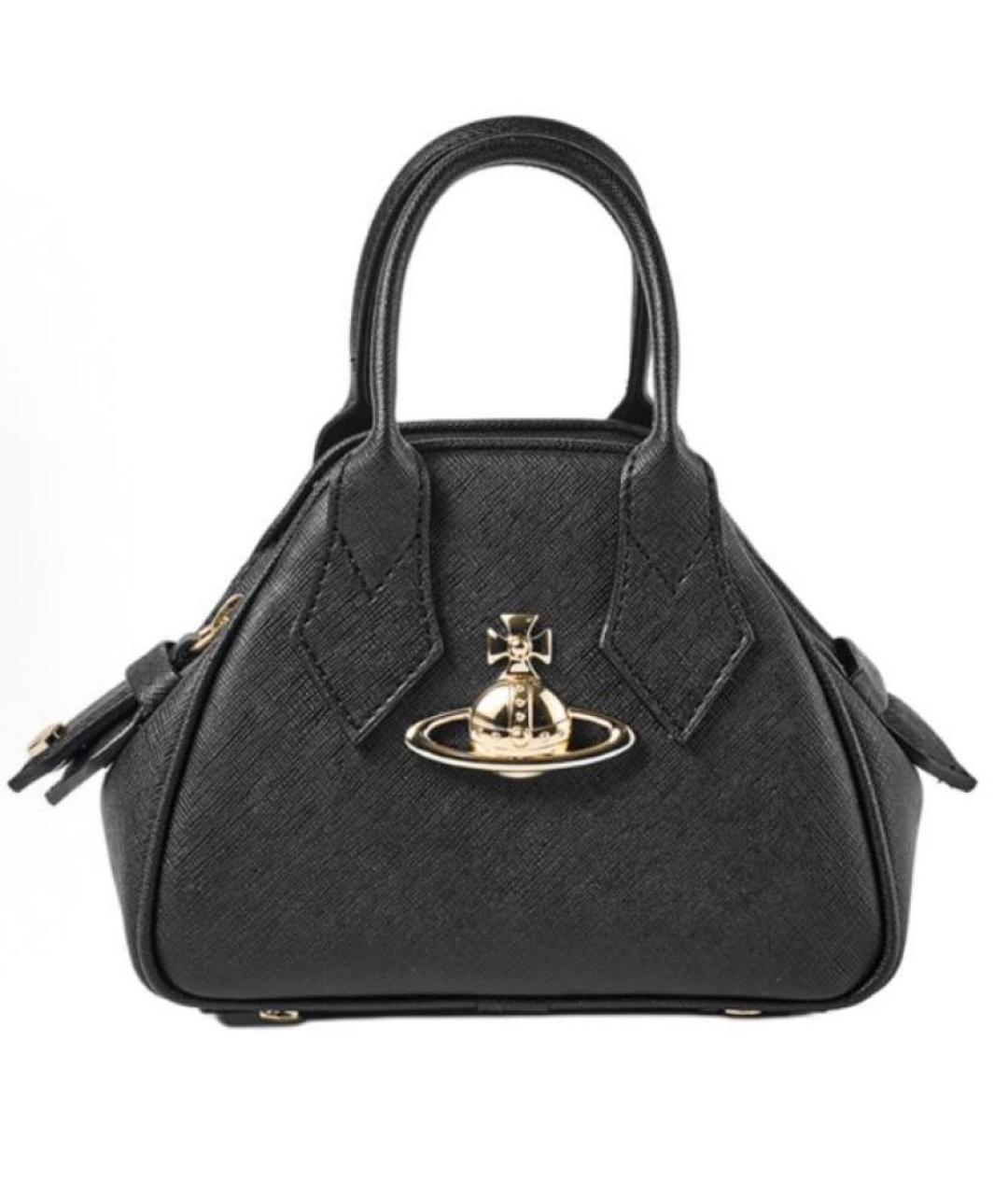 VIVIENNE WESTWOOD Черная сумка с короткими ручками из искусственной кожи, фото 1