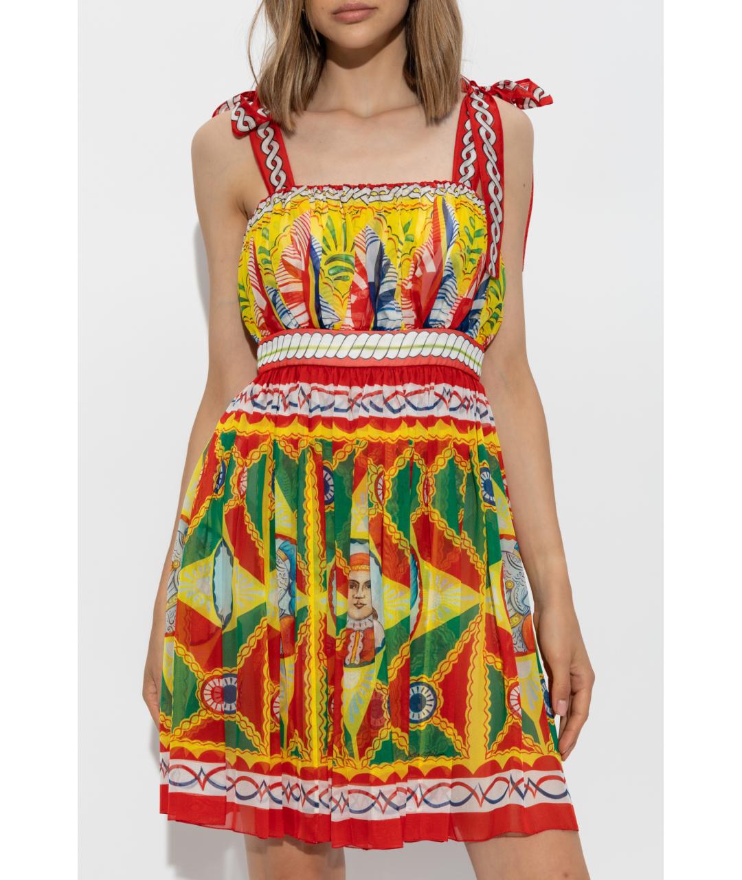 DOLCE&GABBANA Мульти коктейльное платье, фото 3