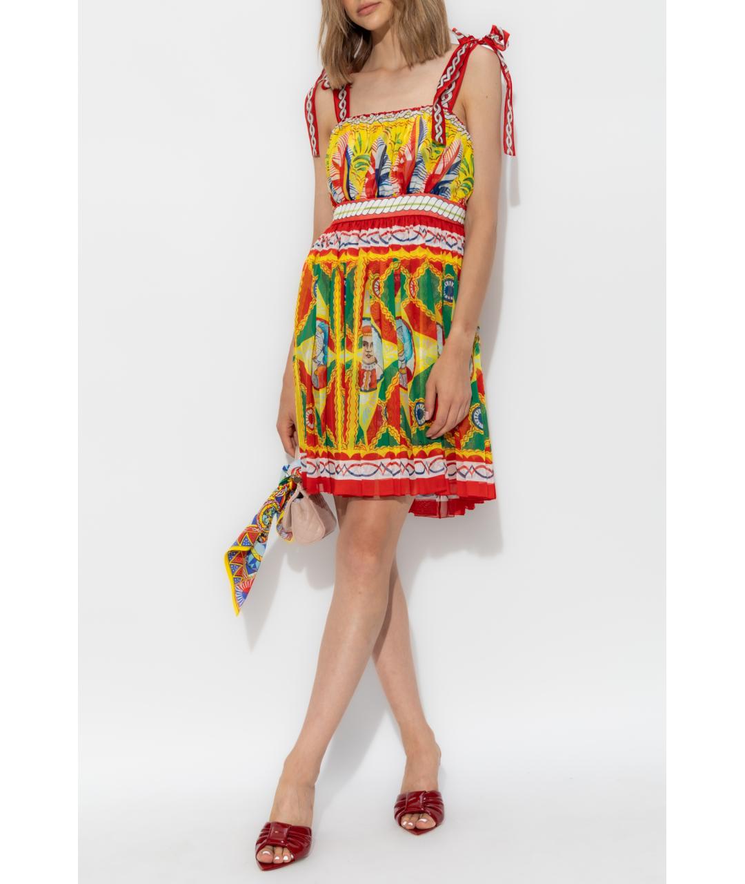 DOLCE&GABBANA Мульти коктейльное платье, фото 2