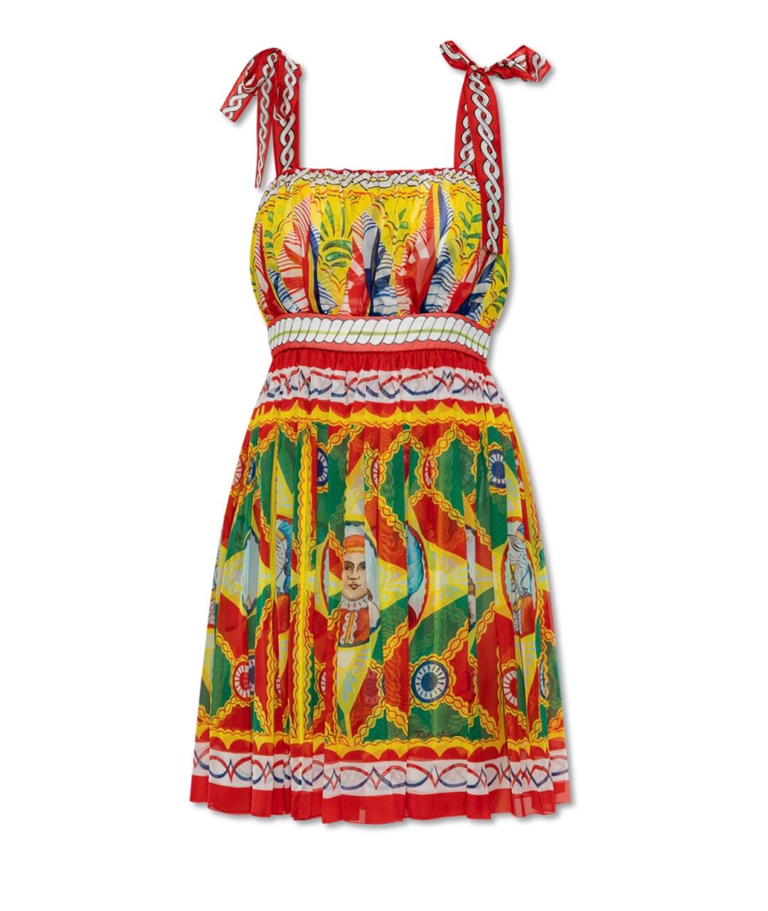 DOLCE&GABBANA Мульти коктейльное платье, фото 5