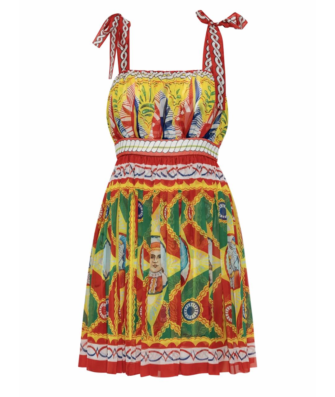DOLCE&GABBANA Мульти коктейльное платье, фото 1