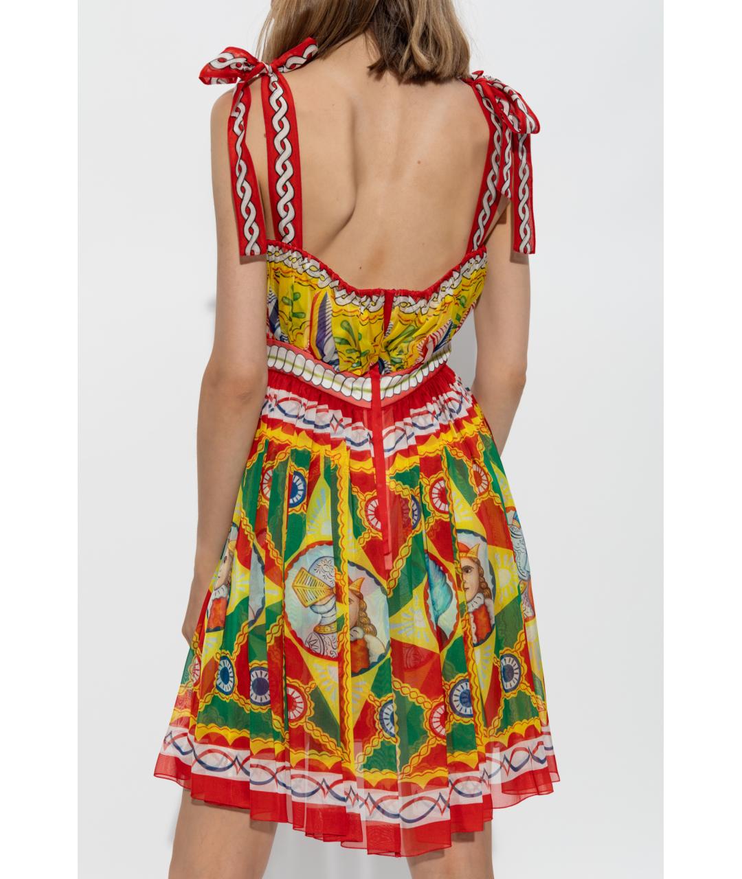 DOLCE&GABBANA Мульти коктейльное платье, фото 4