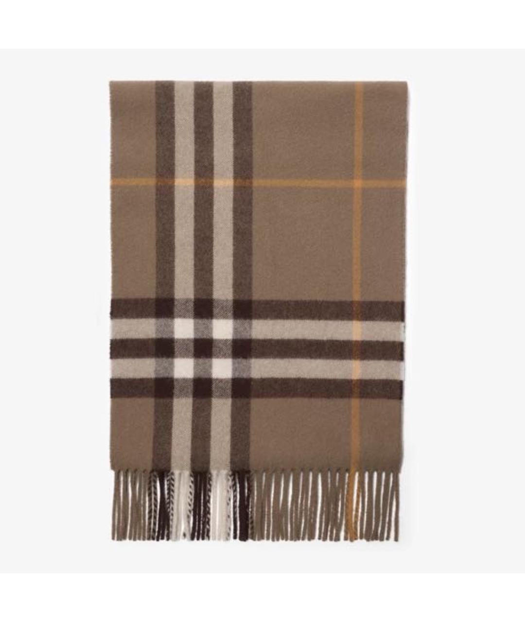 BURBERRY Коричневый кашемировый шарф, фото 4