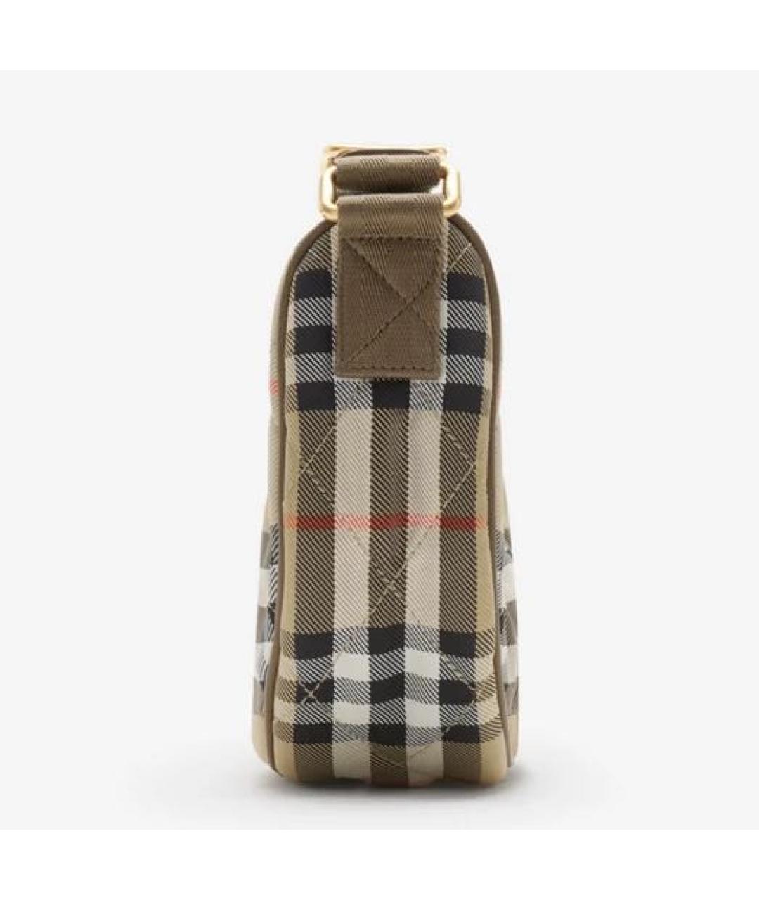 BURBERRY Бежевая тканевая сумка через плечо, фото 6