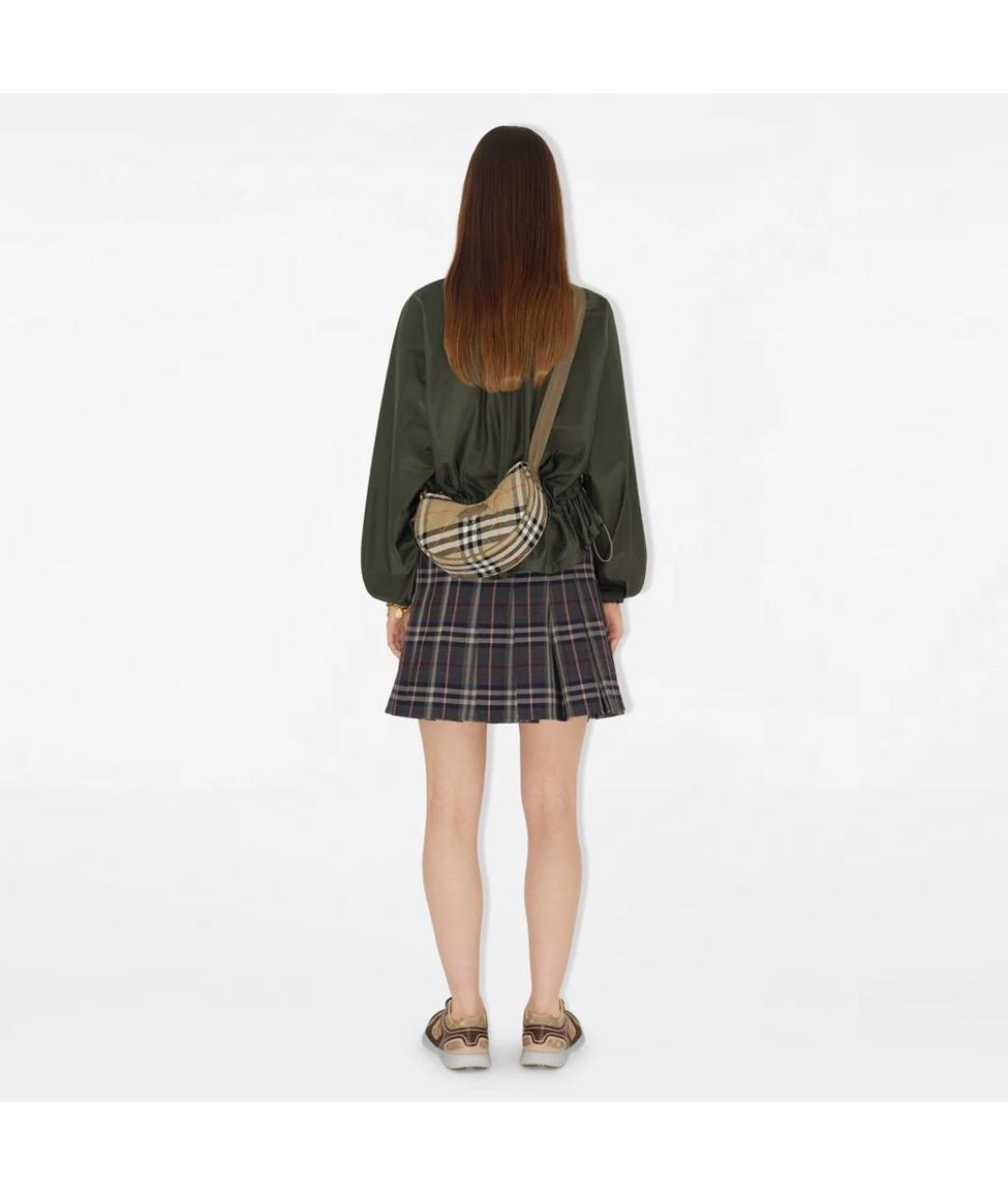 BURBERRY Бежевая тканевая сумка через плечо, фото 4