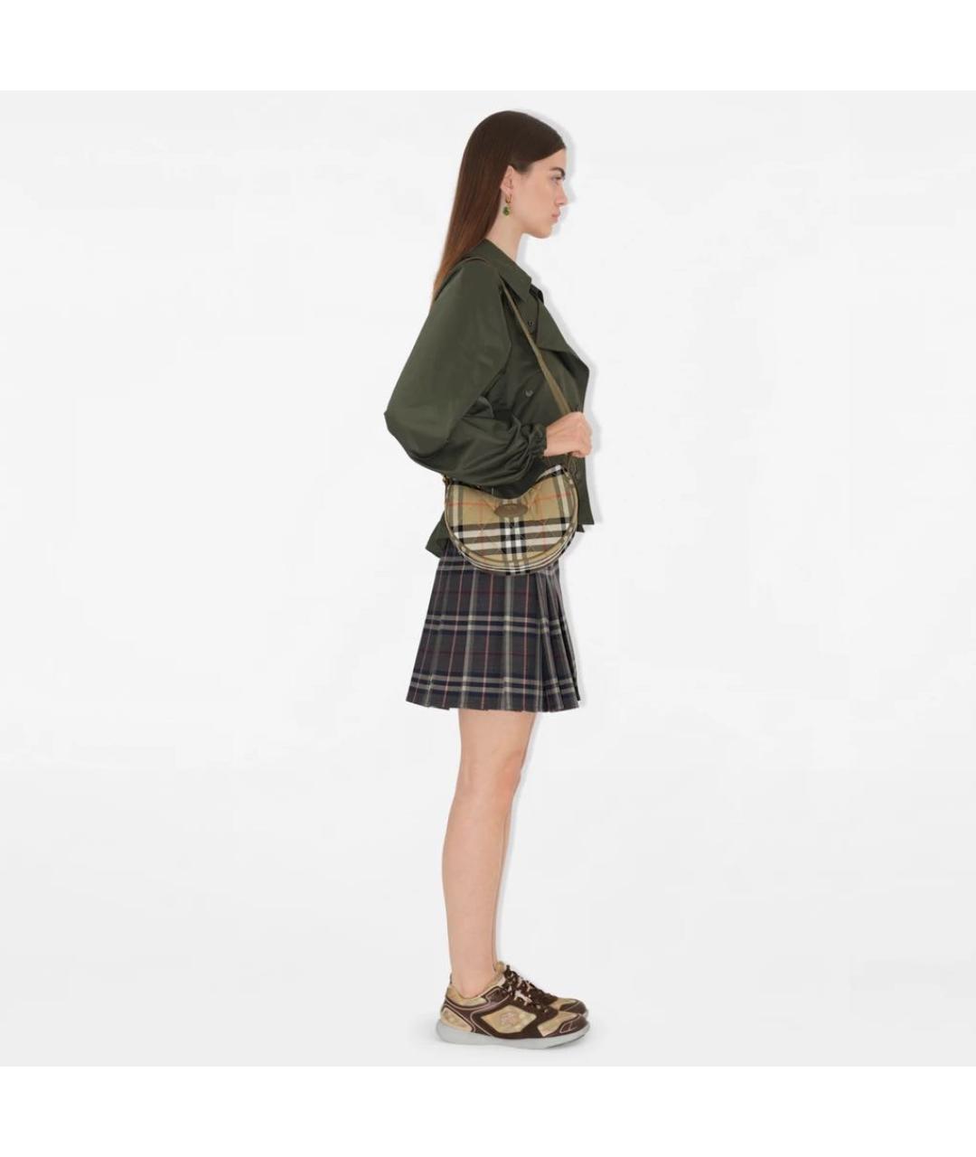 BURBERRY Бежевая тканевая сумка через плечо, фото 3
