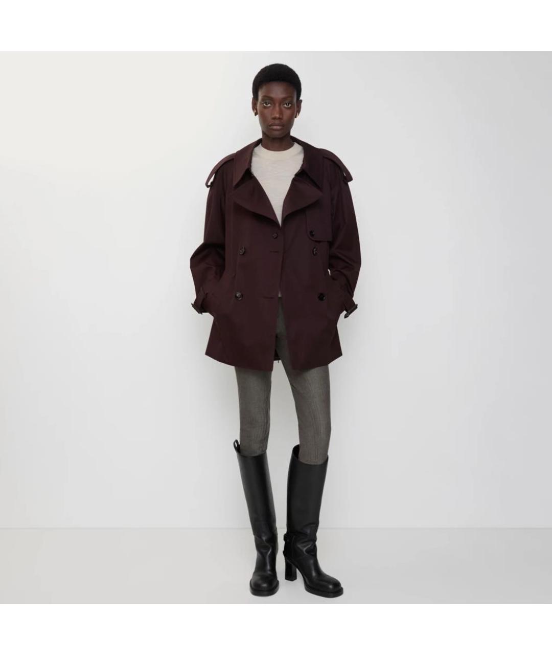 BURBERRY Бордовый тренч/плащ, фото 5