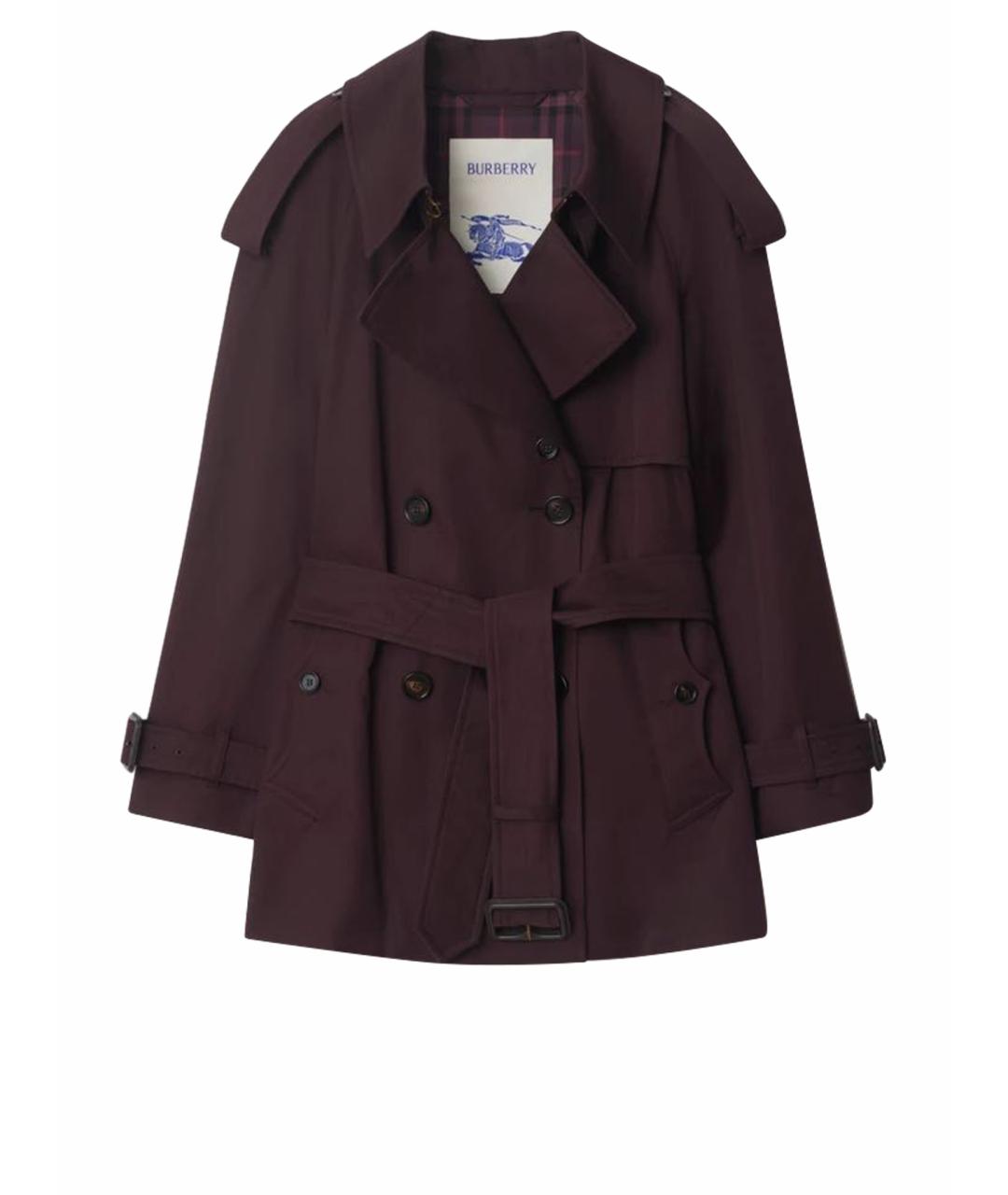 BURBERRY Бордовый тренч/плащ, фото 1