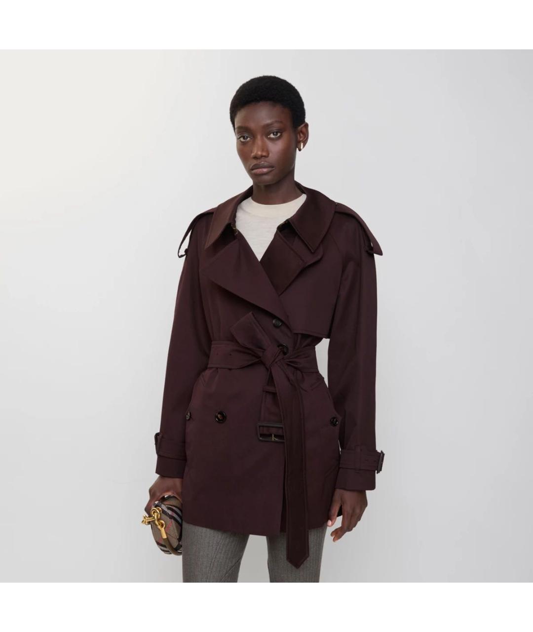 BURBERRY Бордовый тренч/плащ, фото 3