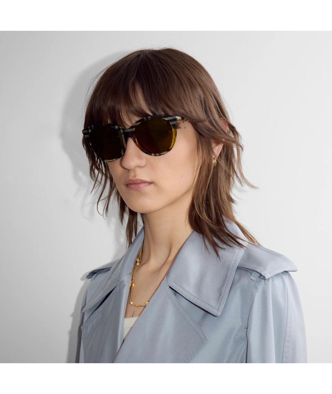 BURBERRY Бежевые солнцезащитные очки, фото 3