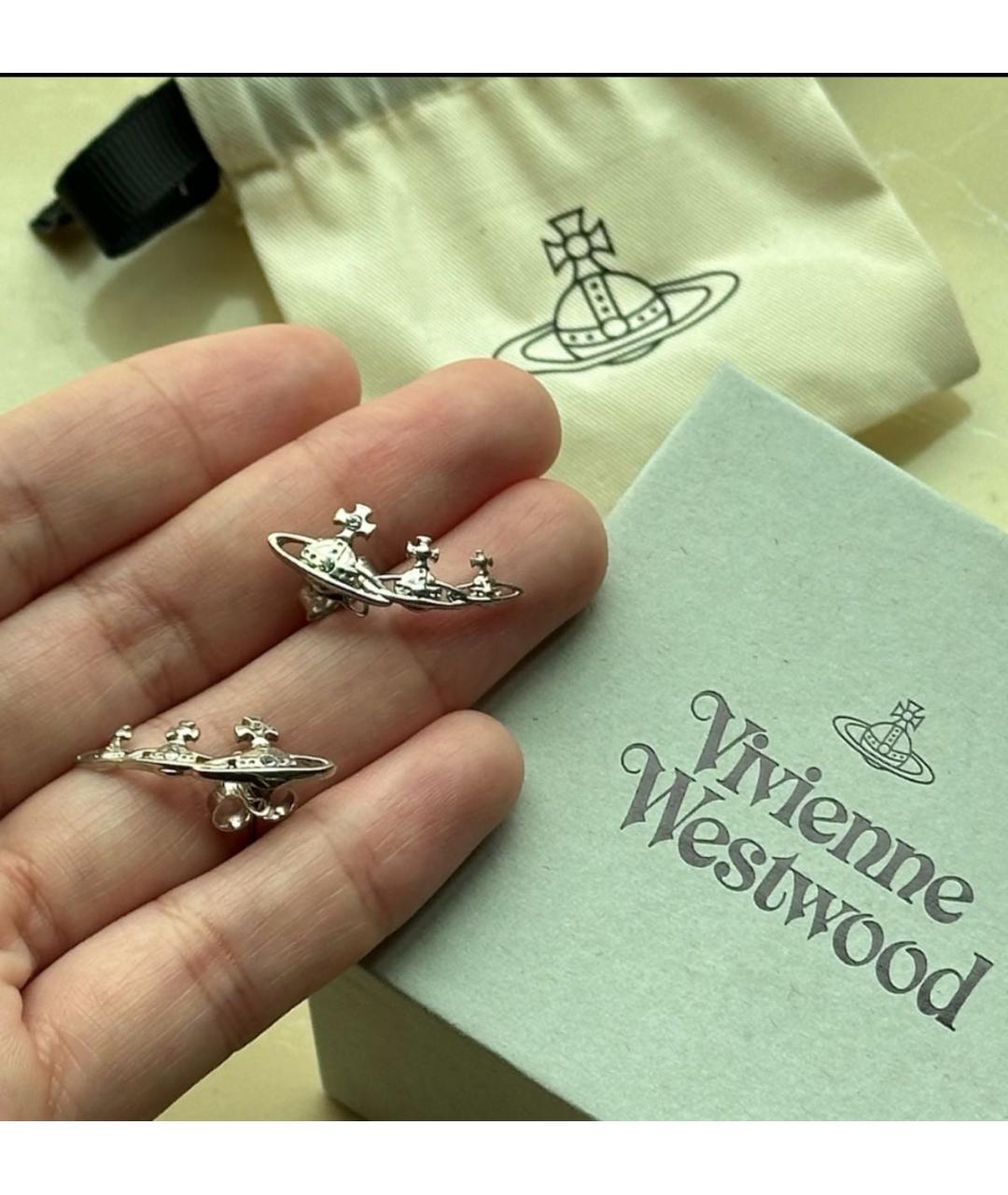 VIVIENNE WESTWOOD Серебряные латунные серьги, фото 2