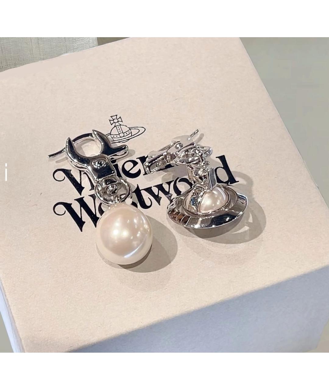 VIVIENNE WESTWOOD Серебряные латунные серьги, фото 2