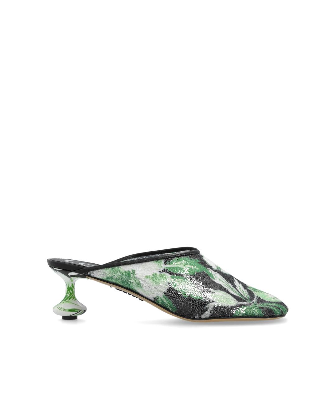 LOEWE Зеленые мюли, фото 7