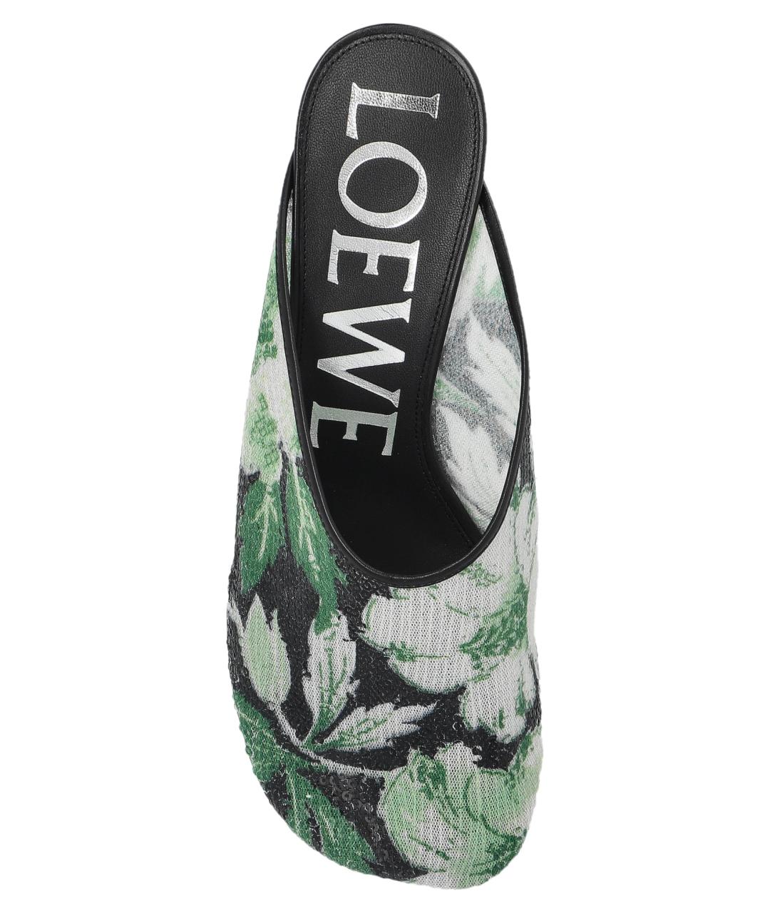 LOEWE Зеленые мюли, фото 2