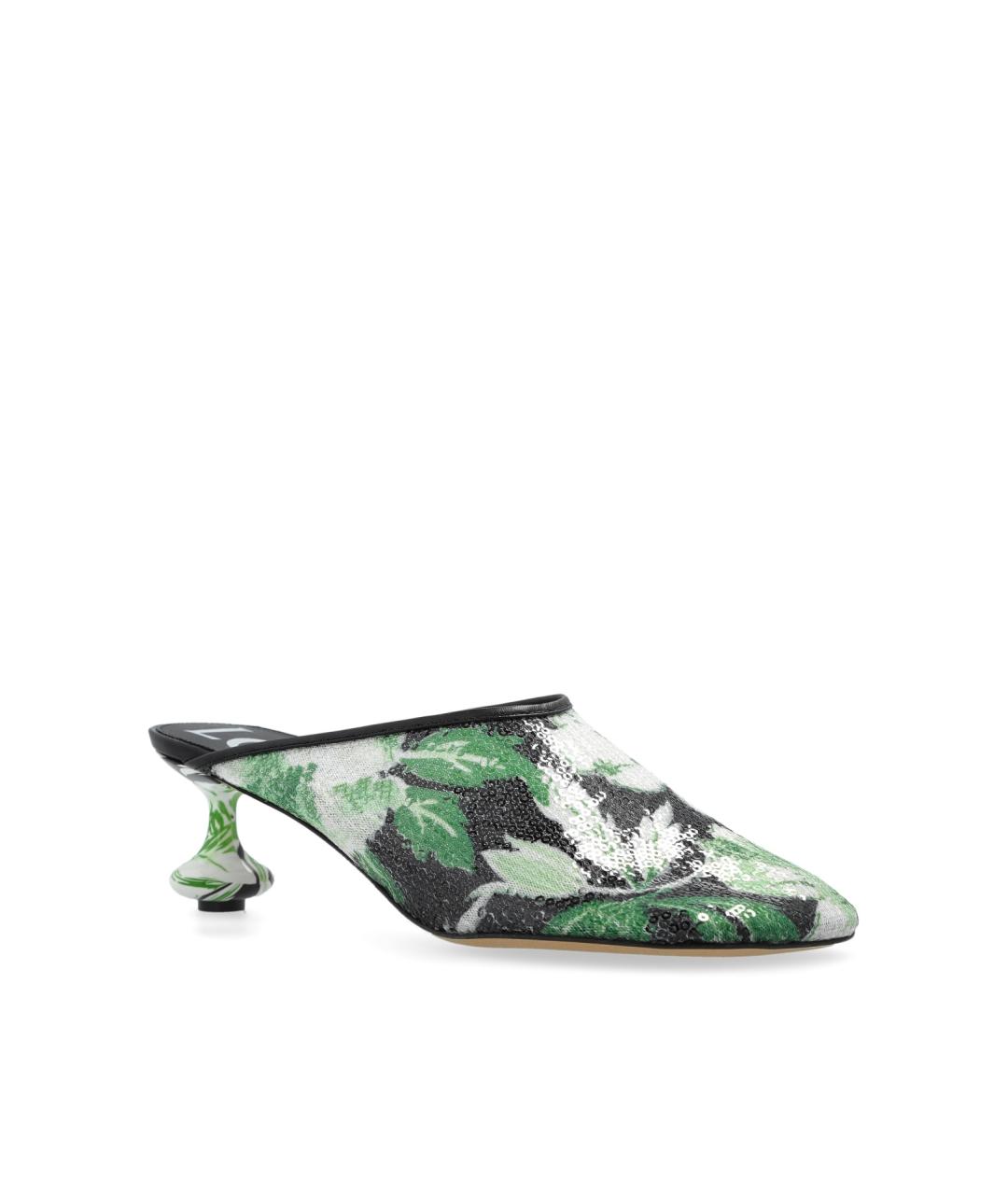 LOEWE Зеленые мюли, фото 3