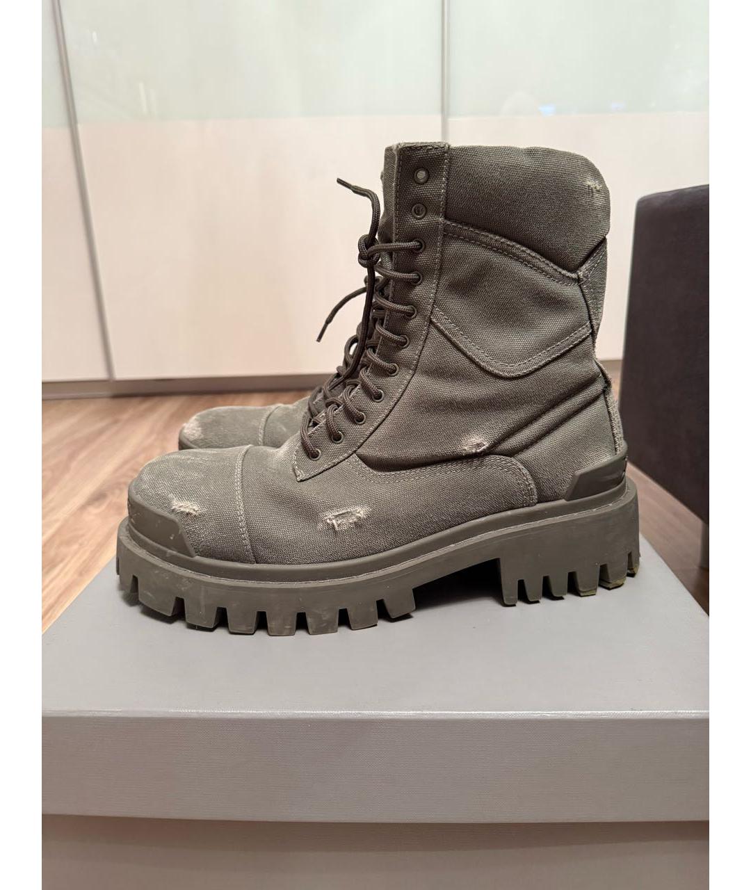 BALENCIAGA Зеленые высокие ботинки, фото 9