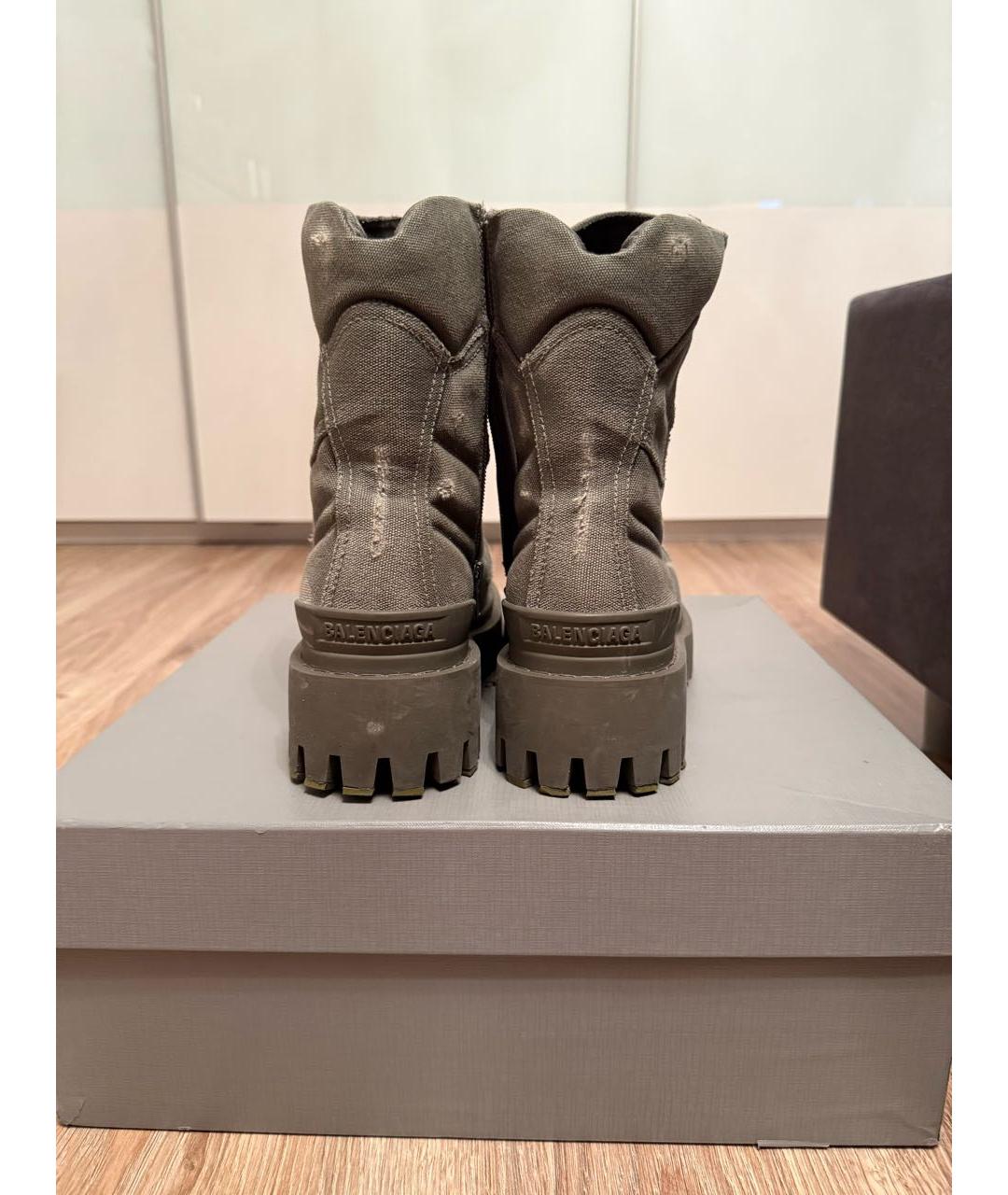 BALENCIAGA Зеленые высокие ботинки, фото 4