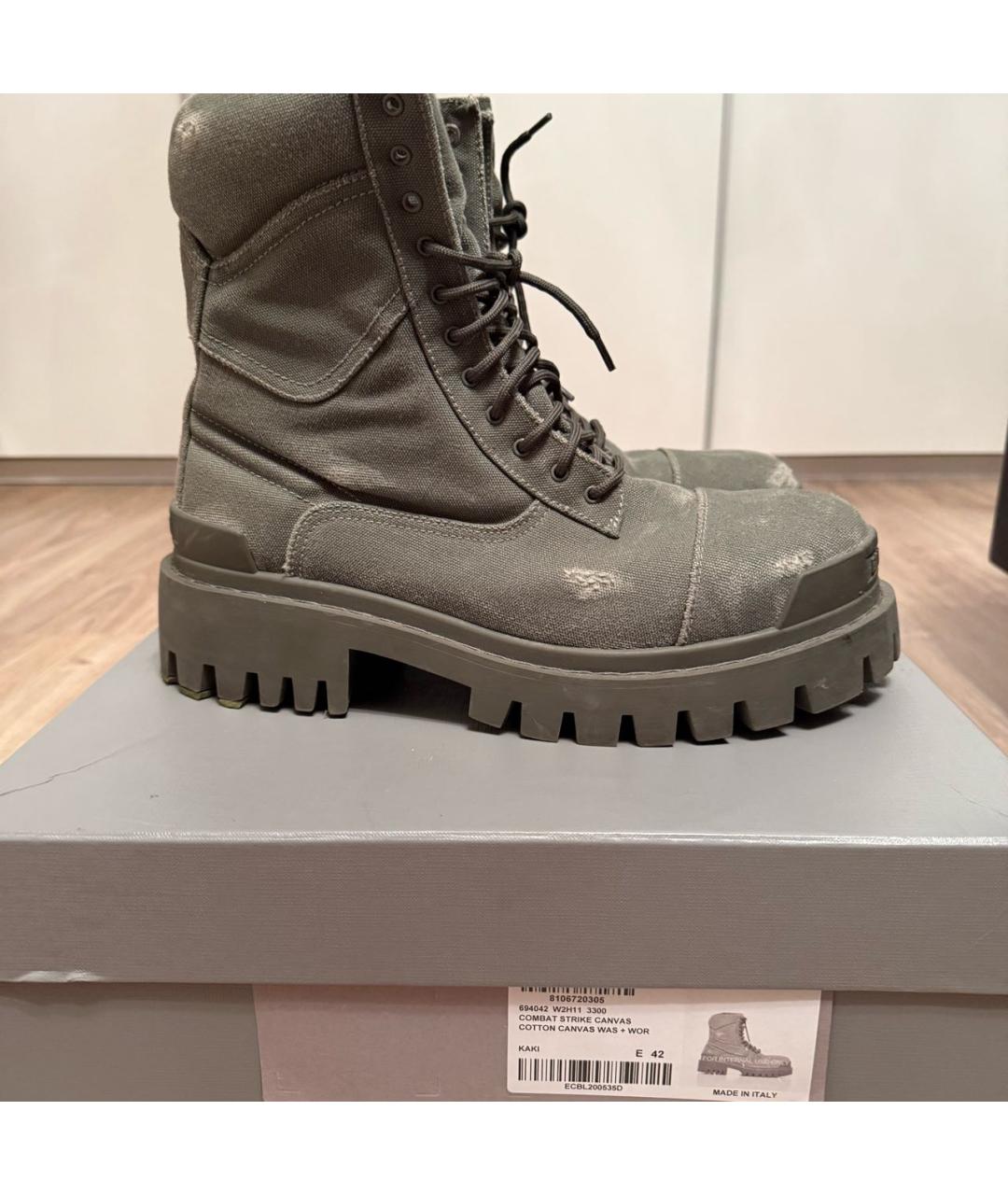 BALENCIAGA Зеленые высокие ботинки, фото 2