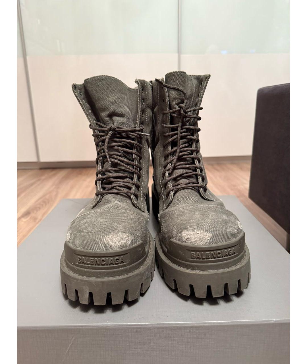 BALENCIAGA Зеленые высокие ботинки, фото 3