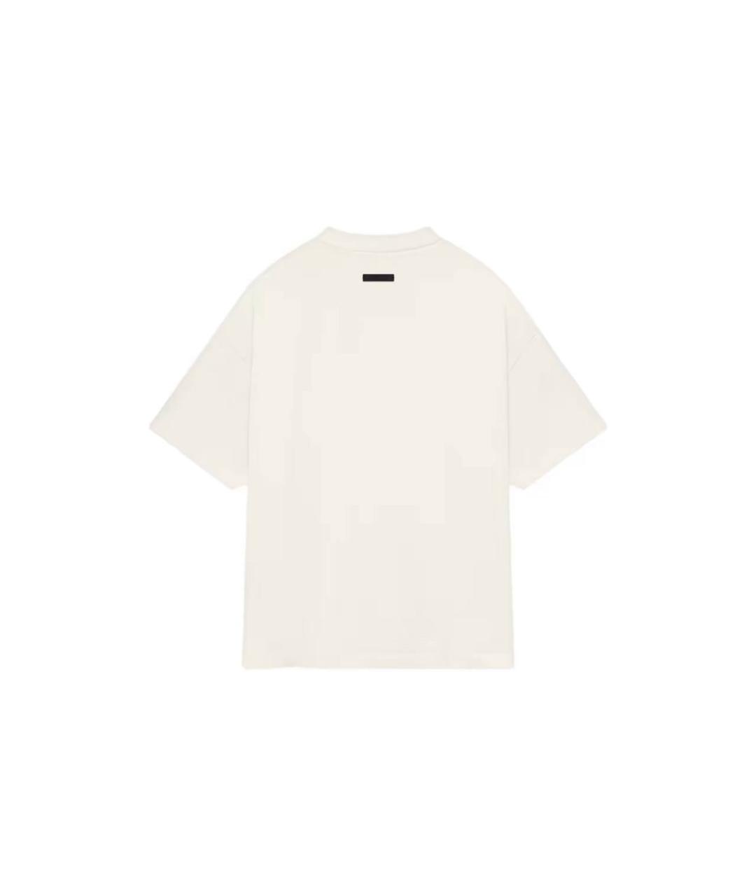 FEAR OF GOD ESSENTIALS Бежевая хлопковая футболка, фото 2
