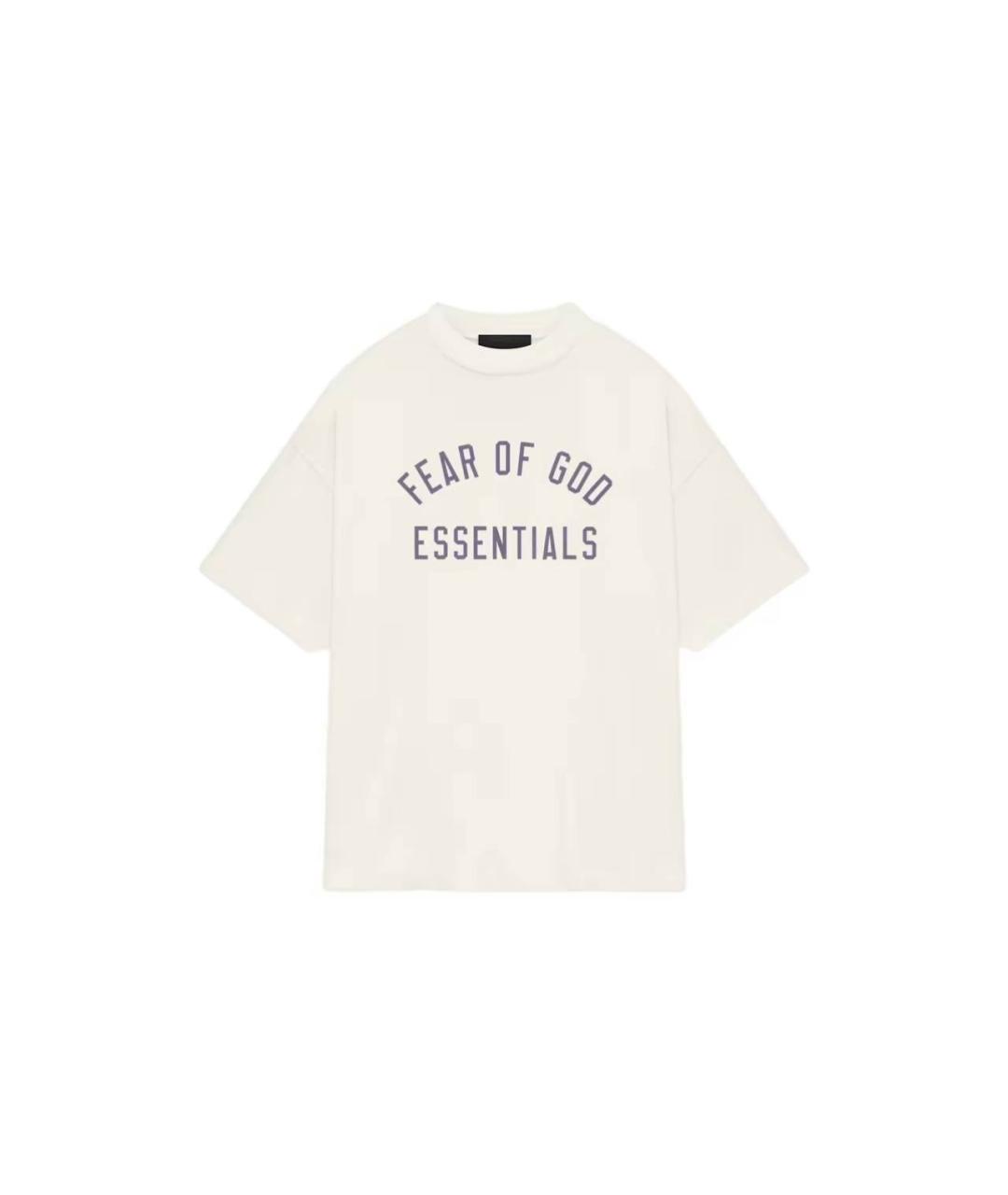 FEAR OF GOD ESSENTIALS Бежевая хлопковая футболка, фото 1